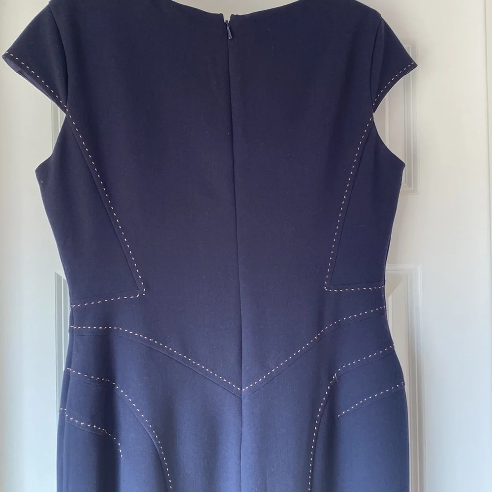 Evan Picone, Cap Sleeve Sheath Dress - Size 12 - Navy Blue‎ - NWOT